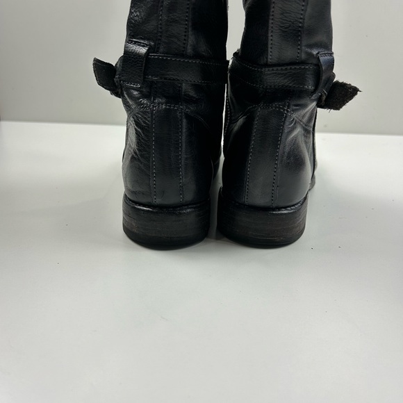 BED STU Cobbler Series Mid Calf Leather Moto Combat Boots Size 8 - Picture 7 of 10